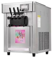 Machine à glace 20l/H, pour utilisation commerciale, appareil pour faire de la glace, du yaourt, 3 parfums, avec écran LCD