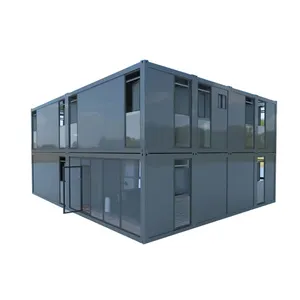 Flatpack Prefab House 5 Bedroom Portable Housing Containers 20ft 40ft Prefabricated Homes