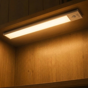 Smart PIR Motion <b>Sensor</b> <b>LED</b> Cabinet <b>Light</b> Aluminum Alloy Rechargeable Under Counter <b>Light</b> With Type-C Charging - Product Image 1