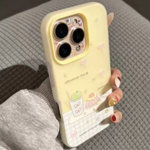 Primavera y verano Bow <span class=keywords><strong>Cake</strong></span> para Lphone16 Promax Phone CASE para Lphone15 Jelly CASE para Lphone14 Full Cover Soft 13 - Product Image 3