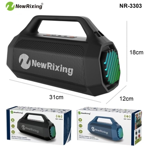 2-Mikrofon NR3303 RGB 50W BT-Lautsprecher, omnidirektionaler Mikrofonanschluss, tragbarer Karaoke-Boombox-Lautsprecher, kabellose Lautsprecher, Soundbox für draußen - Product Image 6