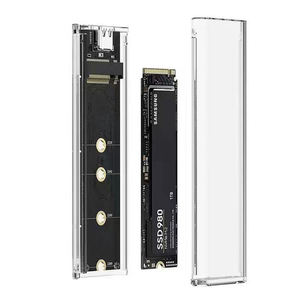 Çift protokol taşınabilir şeffaf M2 NVME & NGFF SSD durumda <span class=keywords><strong>M</strong></span>.2 USB 3.1 tip-c <span class=keywords><strong>m</strong></span>-anahtar harici SSD muhafaza - Product Image 6