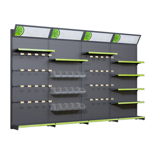 Estante de acero inoxidable de estilo americano para exhibición de suelo de supermercado, personalizado, oferta - Product Image 1