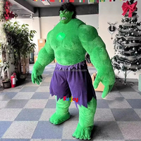Costume de mascotte gonflable Hulk vert géant de dessin animé pour la marche en plein air, cosplay, fête, publicité, cérémonie, accessoires