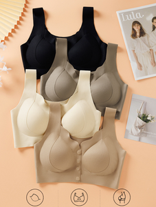 <span class=keywords><strong>Reggiseno</strong></span> Premaman per <span class=keywords><strong>Allattamento</strong></span> con Spalline Larghe, Senza Ferretto, Chiusura Frontale, in Nylon/Spandex Traspirante, con Apertura per l'<span class=keywords><strong>Allattamento</strong></span> - Product Image 4