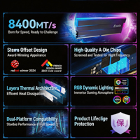 مجموعة ذاكرة الألعاب BIWIN DW100 بسعة 32 جيجابايت (16 جيجابايت × 2) DDR5 6000 CL28 A-die RGB متوفرة بالجملة لأجهزة الكمبيوتر المكتبية للألعاب