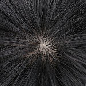 วิกผมคลุมศีรษะแบบเต็มศีรษะสำหรับ<span class=keywords><strong>ผู้</strong></span>ชาย<span class=keywords><strong>ผม</strong></span><span class=keywords><strong>สั้น</strong></span>แบบธรรมชาติถักด้วยมือสำหรับคนวัยกลางคนและผู้<span class=keywords><strong>สูงอายุ</strong></span>ฐานลูกไม้แบบเต็มระบายอากาศได้และใส่สบาย - Product Image 5