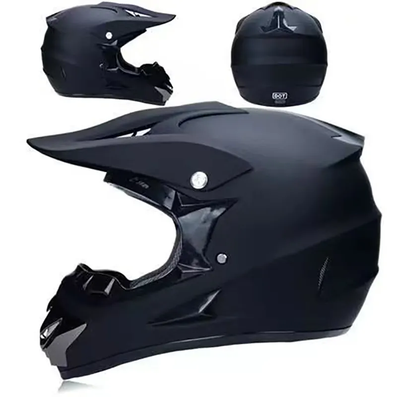 DOT Adult Motocross Helm profession eller Offroad Helm Downhill Motorrad helm Dirt Bike Rally Renn kapazität matt bla