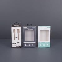 Boîte d'emballage de câble de données personnalisée Android Type-c Un câble de charge pour téléphone portable à trois prises Boîte de couleur de carte Blanche Personnalisée Zhonghao