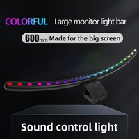 Barre d'écran incurvée pour moniteur PC Lampe suspendue pour ordinateur portable Barre lumineuse pour moniteur d'ordinateur à LED Lampe de bureau avec rétroéclairage RVB pour les jeux