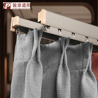 Junpai Rails de stores et rideaux en aluminium robuste pour usage domestique, avec accessoires, longueur personnalisable