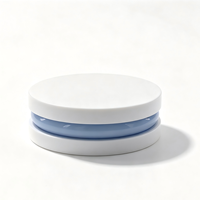 Nouvelle mode, design personnalisé mignon, étui compact transparent blanc et bleu vide pour fard à joues, conteneur pour fard à paupières, ABS léger YS