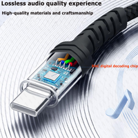 Distribuidor 2 en 1 tipo C Adaptador de cargador y auriculares USB C dual USB C Audio y PD 60W Carga rápida para iPhone 16 iPad