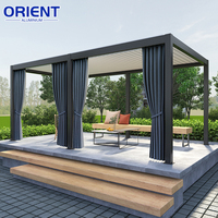 Luxuriöse Garten-Pergola Motorisiertes Bioklimatisches Aluminium-Terrassendach Outdoor Lamellen-Aluminium-Pergola