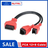 Adaptateur FCA 12+8 pour Chrysler OLIVER, couleur noir/rouge, compatible avec MaxiSys/IM608/X431 V/OBDSTAR
