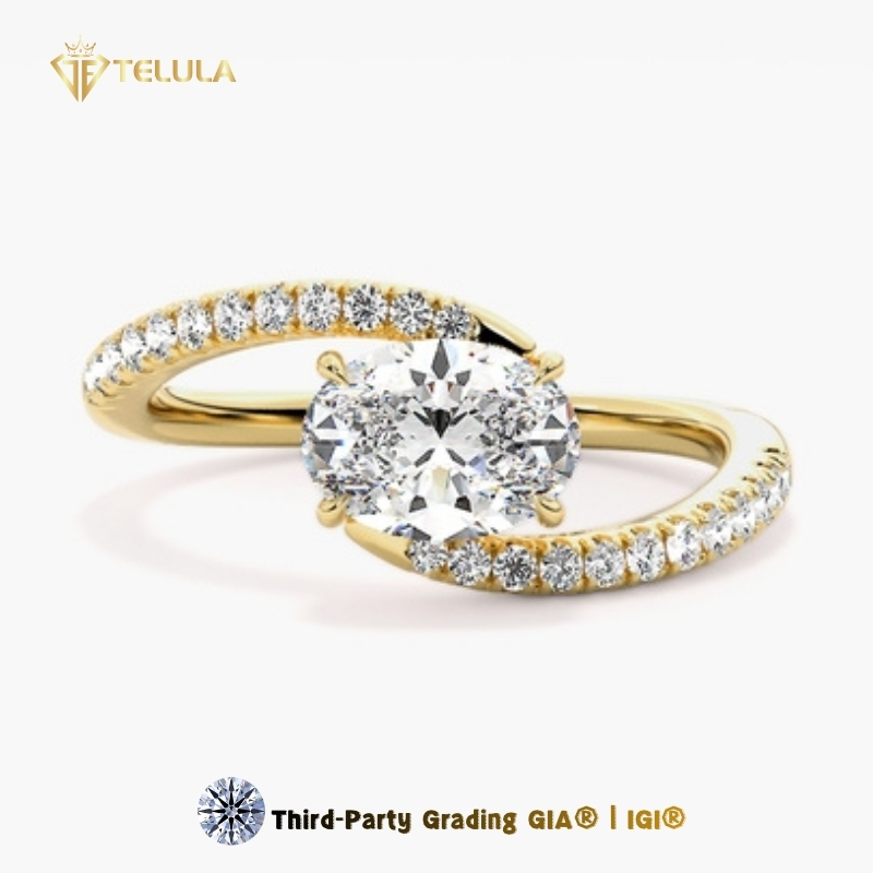 2 carat lab grown diamond ring