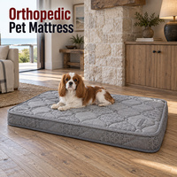 Matelas orthopédique pour chien avec hauteur de 11 cm, choix de tissu de housse personnalisé, matelassage et passepoil pour commandes sur mesure