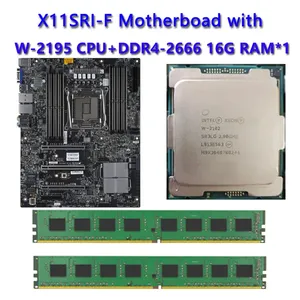C422 ATX anakart için X11SRA-F + W-2195 18C/36T LGA2066 CPU işlemci + 4 adet DRR4 16G 2666mhz ECC <span class=keywords><strong>Ram</strong></span> bellek - Product Image 2