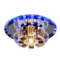 Plafonniers modernes à télécommande en cristal pour couloir, balcon, éclairage encastré, véranda, hall, allée, spot lumineux