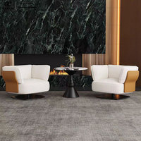 Fauteuil inclinable individuel de luxe moderne de haute qualité pour salon, en tissu, avec design rotatif et coussin, idéal pour villa
