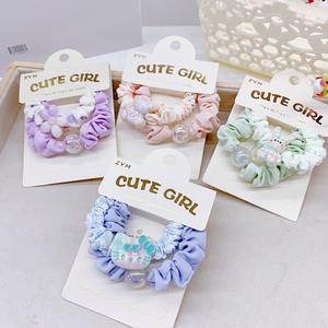 2 pcs/sसेट प्यारे पशु लोचदार बाल-बाल संबंध और स्क्रोधी लड़कियों के सामान-रबर बैंड - Product Image 3