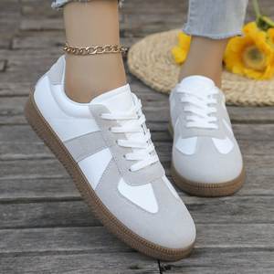 Dexun รองเท้าผ้าใบสีขาวย้อนยุคสำหรับผู้หญิง, มาใหม่2025พื้นรองเท้าส้นเตี้ยพื้นนุ่มสำหรับฤดูร้อนฤดูหนาวเดินและวิ่ง - Product Image 3