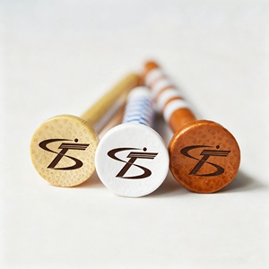 <span class=keywords><strong>Mini</strong></span> tee de <span class=keywords><strong>golf</strong></span> en bois de bambou imprimé sur mesure, tailles 28 32 45 50 55 60 65 70 75 mm, en boîte de cartouche, personnalisable avec logo, faible MOQ - Product Image 5