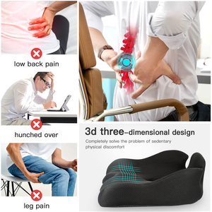 Coussin de siège en mousse à mémoire de forme de qualité supérieure réduisant les Points de pression sur l'os pelvien pour fauteuil roulant de <span class=keywords><strong>bureau</strong></span> - Product Image 6