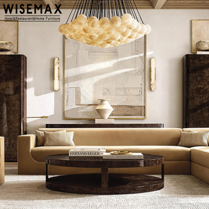 WISEMAX mobili retrò rustico a due strati di Design in legno lucido tavolino rotondo per Hotel camera da letto mobili moderni per la casa - Product Image 6