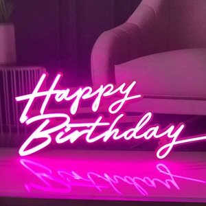 Custom Led Happy Birthday Lighted <strong>Sign</strong> Letters <strong>Sign</strong> Custom <strong>Good</strong> <strong>Vibes</strong> <strong>Only</strong> <strong>Neon</strong> <strong>Sign</strong> - Product Image 1
