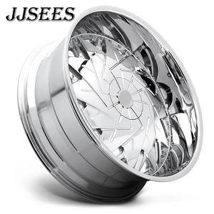 JJSEES Deep Dish Chrome Ruedas de coche personalizadas 2 piezas 19 20 21 22 23 24 26 pulgadas 6x135 8x170 8x180 Ruedas para <span class=keywords><strong>Jeep</strong></span> New Condition - Product Image 2