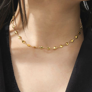 Myshape collana a catena semplice da donna in acciaio inossidabile Color oro collane girocollo moda per feste regalo per gli <span class=keywords><strong>amici</strong></span> <span class=keywords><strong>amanti</strong></span> - Product Image 4
