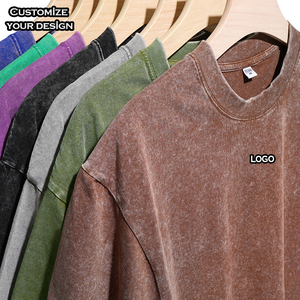 T-shirt pull-over vintage surdimensionné pour homme, en coton délavé personnalisé, vente en gros, avec votre logo de marque, design décontracté à manches courtes - Product Image 2