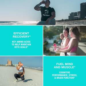 BCAA + EAA Aminoácidos Electrolitos en polvo, BCAAs + L-Glutamina, Keto, Hidratación y Mezcla de bebidas de recuperación muscular después del entrenamiento, - Product Image 2