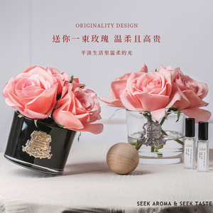 Flor Artificial Rosa Hesshes en Florero de Vidrio, Decoración de Interiores, Ambientador, Regalo para Dormitorio - Product Image 5