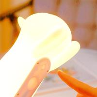 Lampe de nuit LED USB à changement de couleur, lampe en silicone portable en forme d'animal, rechargeable, petite lampe de chevet pour enfants, chambre d'enfant