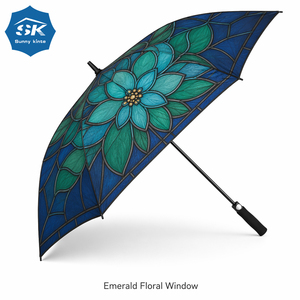 Full print flower pattern advertising custom automatic open rain <b>umbrella</b> 30 inch large golf <b>umbrella</b> with logo urgent order - Product Image 2