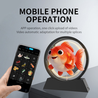 Ventilateur holographique 3D de petite taille avec contrôle par application mobile, 15 cm, utilisation intérieure/extérieure, haute résolution, OEM, éducation