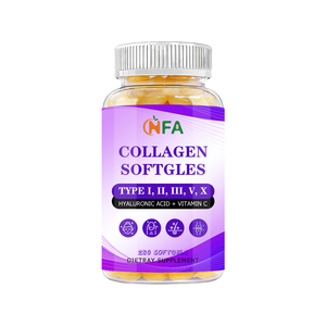 คอลลาเจนซอฟต์เจลฉลากส่วนตัว ผสมวิตามินซี ไบโอติน และกรดไฮยาลูโรนิก ช่วยบำรุงผิวพรรณ ข้อต่อ ความชุ่มชื้น สารต้านอนุมูลอิสระ และระบบย่อยอาหาร - Product Image 1