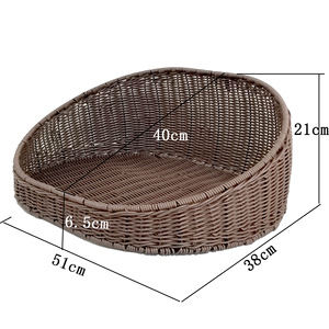 <span class=keywords><strong>Panier</strong></span> de rangement pliable en plastique PP tressé, moderne, écologique, durable, imperméable, toutes saisons, <span class=keywords><strong>beige</strong></span> et marron, pour chiens - Vente en gros - Product Image 5