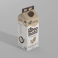Dossiers de papier d'emballage de boîte de lait de jus de fruit de logo d'impression de carton de pignon 200ml 250ml 500ml 1000ml