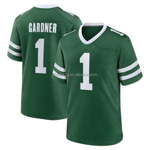 Jersey de Fútbol Americano de los New York Jets Bordado al por Mayor # 5 Garrett Wilson # 7 Justin Fields # Uniforme de Fútbol Americano de Breece Hall Número 20 - Product Image 5
