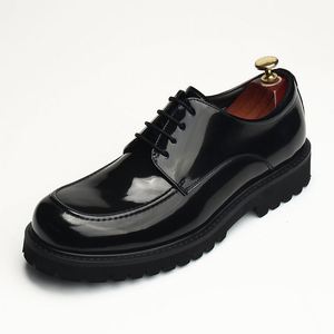 Leather Men's <b>Shoes</b> for Business Casual Wear British Style Fashionable Fringed Ankle Boots Wedding Loafers <b>Height</b> <b>Increasing</b> - Product Image 1
