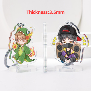 Baigedi グリッター エポキシ ホログラフィック プラスチック Vograce カスタム アクリル プロモーショナル キーチェーン - Product Image 4