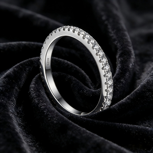 Classic Wedding <b>Rings</b> Rose Gold Plated Zirconia Non Fade 925 Sterling <b>Silver</b> Wedding <b>Rings</b> for Ladies - Product Image 2