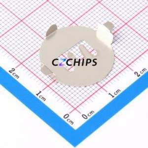 MY-2032-30 Button & Strip Battery Connector SMD Connector Battery Clip CR2032 Manganese Steel Nickel - Product Image 1