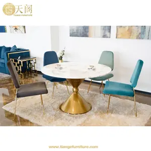 French style chrome gold velvet Jonathan Adler Maxime dining chair