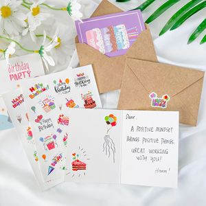 20 diseños únicos de tarjetas de feliz cumpleaños para niños, grandes notas de felicitación surtidas con sobres y pegatinas - Product Image 3