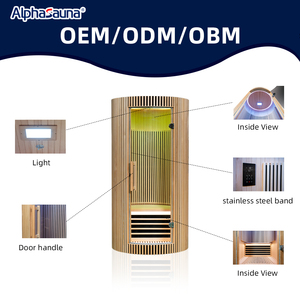 <span class=keywords><strong>Sauna</strong></span> Infrarroja en Forma <span class=keywords><strong>de</strong></span> Barril para Interiores, <span class=keywords><strong>Sauna</strong></span> Casera con Luz Roja Infrarroja, Portátil para 1 Persona - Product Image 2