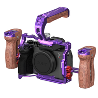 Cage pour appareil photo en alliage d'aluminium pour A7R V/A7 IV avec griffe porte-accessoire, kit de rig vidéo pour la production cinématographique